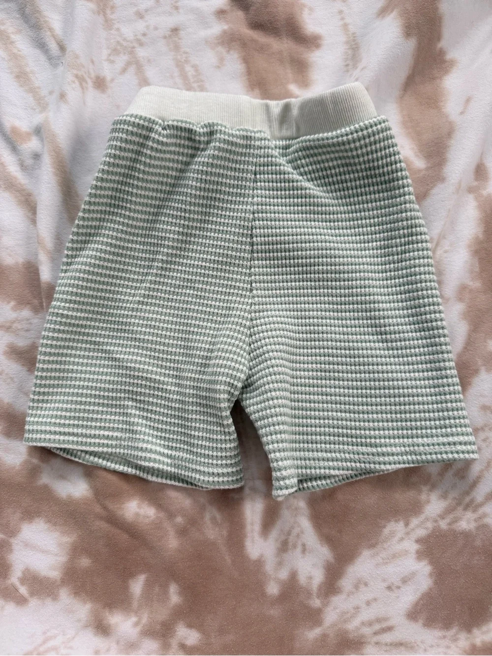 4-5Y Waffle Knit Short Set in Sage Green